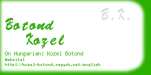 botond kozel business card